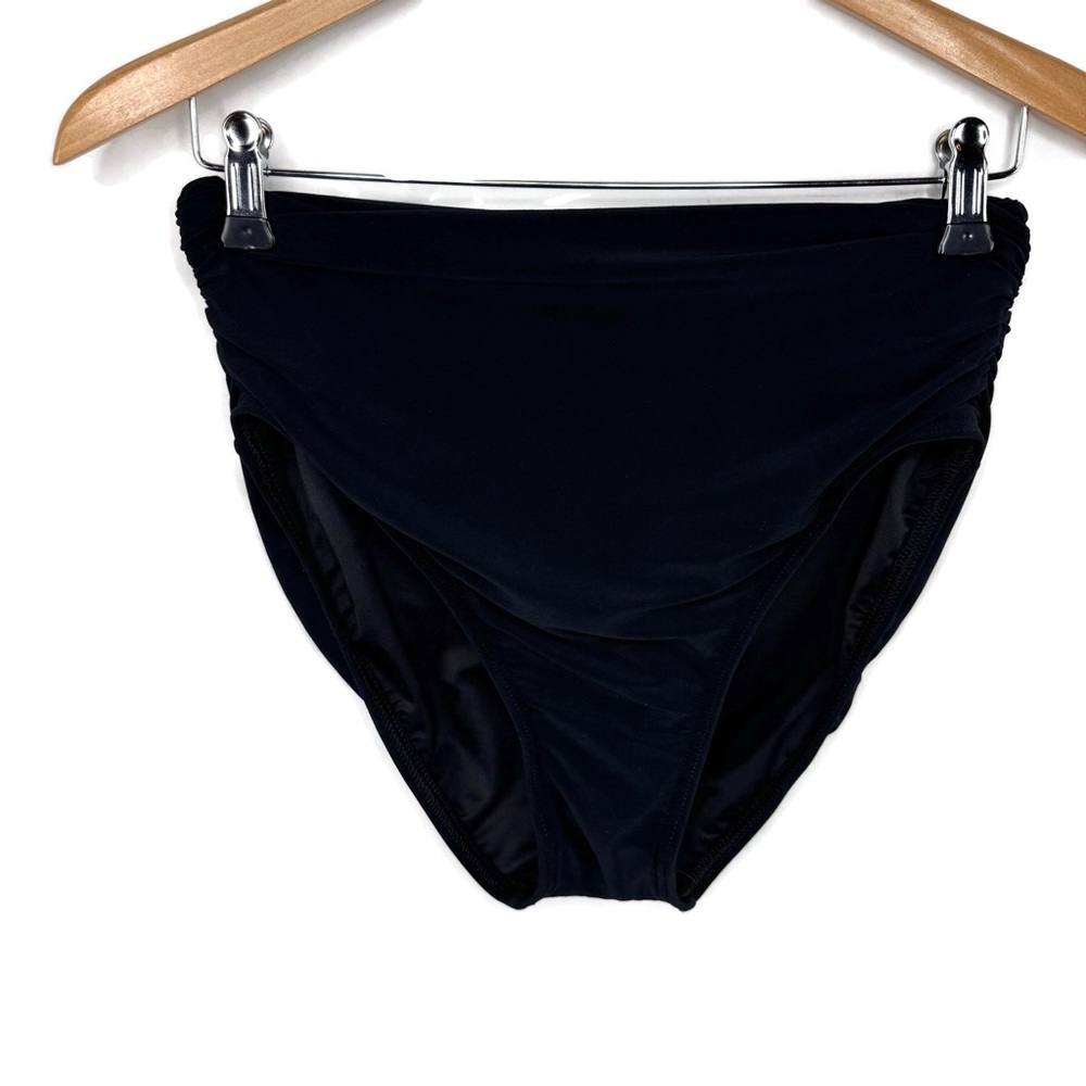 Magicsuit Black Bikini Bottom Runched Sides High Waist Excellent Condition